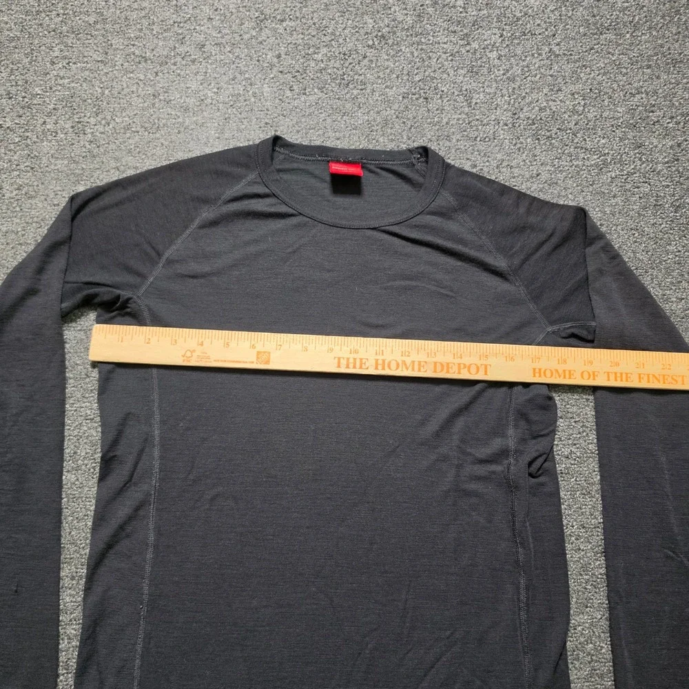 Icebreaker Redram Merino Wool Thermal Top‎ Black Mens Medium Long Sleeve Outdoor